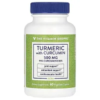 The Vitamin Shoppe, Turmeric With Curcumin, 500 mg, 60 Vegetable Capsules