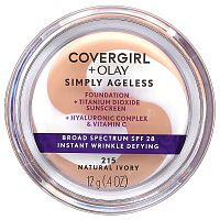 Covergirl, Olay Simply Ageless, Foundation, SPF 28, 215 Natural Ivory, 0.4 oz (12 g)