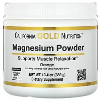 California Gold Nutrition, Magnesium Powder Beverage, Orange, 13.4 oz (380 g)