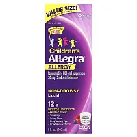 Allegra, Children&#x27;s Allergy Liquid, 2 Years &amp; Older, Berry, 8 fl oz (240 ml)