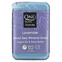 One with Nature, Triple Milled Mineral Soap Bar, Lavender, 7 oz (200 g)