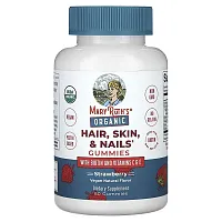 MaryRuth&#x27;s, Organic Hair, Skin &amp; Nails Gummies, Strawberry, 2,500 mcg, 60 Gummies (1,250 mcg Per Gummy)