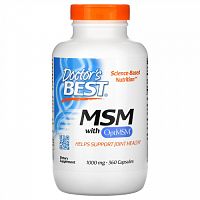 Doctor's Best, МСМ с OptiMSM, 1000 мг, 360 капсул