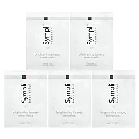 Sympli Beautiful, Brightening Beauty Sheet Mask, 5 Sheet Masks, 0.85 oz (25 ml) Each