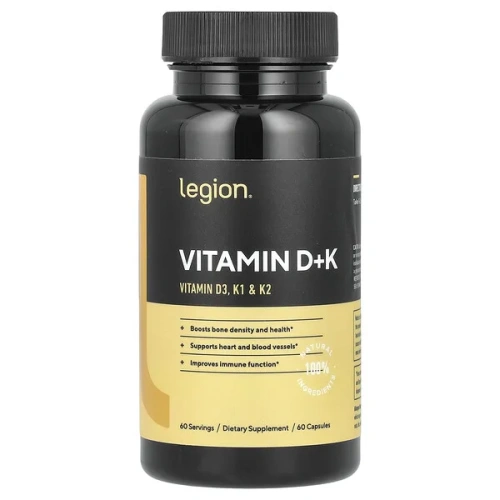 Legion Athletics, Vitamin D+K, 60 Capsules