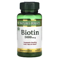 Nature&#x27;s Bounty, Biotin, 5,000 mcg, 72 Rapid Release Softgels