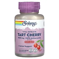 Solaray, Vital Extracts Tart Cherry, Natural Cherry, 1,500 mg, 90 Chewables (500 mg per Chewable)