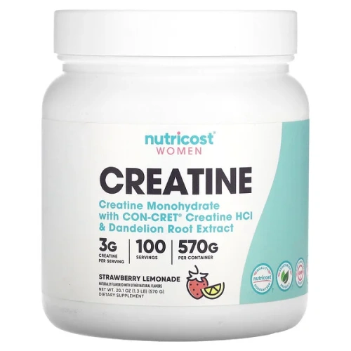 Nutricost, Women, Creatine, Strawberry Lemonade, 1.3 lb (570 g)