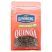 Lundberg, Органическая киноа, трехцветная смесь, 454 г (16 унций)