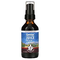 WishGarden Herbs, Genius Juice, Refresh &amp; Refocus, 2 fl oz (59 ml)