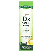 Nature&#x27;s Truth, Vitamins, Liquid D3, 125 mcg (5,000 IU), 2 fl oz (59 ml)