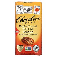 Chocolove, Соленый пекан в кленовой глазури в крепком темном шоколаде, 70% какао, 90 г (3,2 унции)