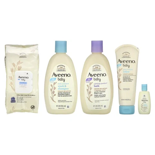 Aveeno, Baby, Welcome Little One Gift Basket , 6 Piece Set