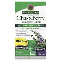 Nature&#x27;s Answer, Chasteberry, Vitex Agnus-Castus, 400 mg, 90 Vegetarian Capsules