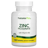 NaturesPlus, Zinc Picolinate with Vitamin B6, 120 Tablets