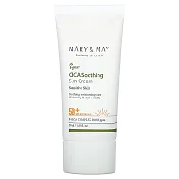 Mary &amp; May, CICA Soothing Sun Cream, Sensitive Skin,  SPF 50+ PA++++, 1.69 fl oz (50 ml)