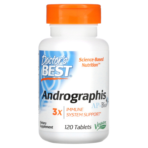 Doctor's Best, Andrographis Ap-Bio, 120 таблеток