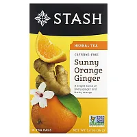 Stash Tea, Herbal Tea, Sunny Orange Ginger, Caffeine-Free, 18 Tea Bags,1.2 oz (36 g)