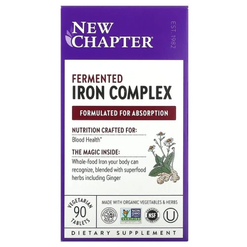 New Chapter, Fermented Iron Complex, 90 Vegetarian Tablets