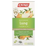 Catalo Naturals, Defense Lung Formula with Quercetin &amp; Green Tea Extract, 60 Vegetarian Capsules