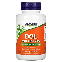 NOW Foods, DGL with Aloe Vera, 400 mg, 100 Veg Capsules