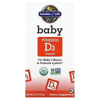 Garden of Life, Baby Vitamin D3 Liquid,  1.9 fl oz ( 56 ml)