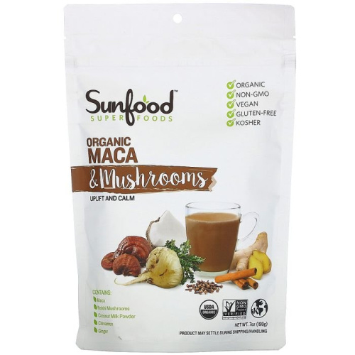 Sunfood, Superfoods, Organic Maca & Mushrooms, 7 oz (198 g)