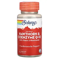 Solaray, Two Daily Hawthorn &amp; Coenzyme Q-10, 60 VegCaps