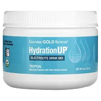 California Gold Nutrition, HydrationUp, порошок для приготовления напитка с электролитами, со вкусом тропических фруктов, 227 г (8 унций)