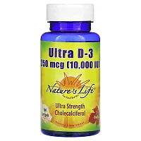 Nature&#x27;s Life, Ultra D-3, 250 mcg (10,000 IU), 100 Softgels