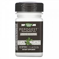 Nature's Way, Pepogest, Peppermint Oil, .2 mg, 60 Softgels