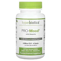 Hyperbiotics, Pro-Mood with L-Theanine, 6 Billion CFU, 60 Time-Release Tablets