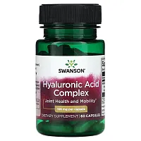 Swanson, Hyaluronic Acid Complex, 166 mg, 60 Capsules