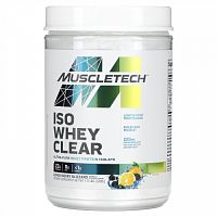 MuscleTech, ISO Whey Clear, сверхчистый изолят протеина, лимонно-ягодная вьюга, 1,10 фунта (503 г)