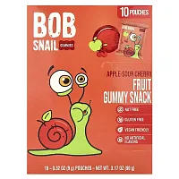 Bob Snail, Fruit Gummy Snack, Apple-Sour Cherry, 10 Pouches, 0.32 oz (9 g) Each