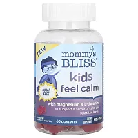 Mommy&#x27;s Bliss, Kids Feel Calm Gummies with Magnesium &amp; L-Theanine, Sugar Free, 4 Yrs+, Raspberry Lemonade, 60 Gummies