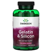 Swanson, Gelatin &amp; Silicon, 200 Capsules