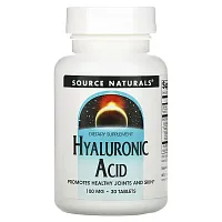 Source Naturals, Hyaluronic Acid, 100 mg, 30 Tablets