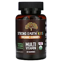 YumV&#x27;s, Strong Earth Kids Organic Gummies, Multi Vitamin, Berry, 60 Gummies