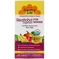 Country Life, Realfood Organics, For Women, 120 Easy to Swallow Tablets