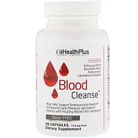 Health Plus, Blood Cleanse, очищение крови, 90 капсул