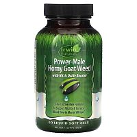 Irwin Naturals, Power-Male Horny Goat Weed, With Nitric Oxide Booster, 60 Liquid Soft-Gels