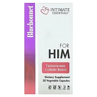 Bluebonnet Nutrition, Intimate Essentials, For Him, Testosterone &amp; Libido Boost, 30 Vegetable Capsules