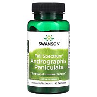 Swanson, Andrographis paniculata полного спектра, 400 мг, 60 капсул