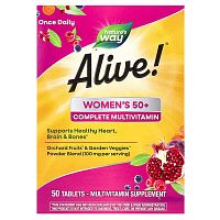 Nature&#x27;s Way, Alive! Women&#x27;s 50+ Complete Multivitamin, 50 Tablets