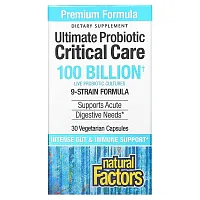 Natural Factors, Ultimate Probiotic, Critical Care, 100 Billion CFU, 30 Vegetarian Capsules