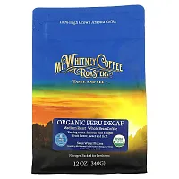 Mt. Whitney Coffee Roasters, Organic Peru Decaf, Medium Roast Whole Bean, 12 oz (340 g)