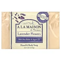 A La Maison de Provence, Hand &amp; Body Bar Soap, Lavender Flowers, 8.8 oz (250 g)