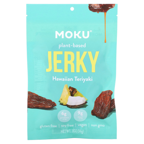 Moku, Растительное вяленое мясо, гавайские терияки, 56 г (2 унции)