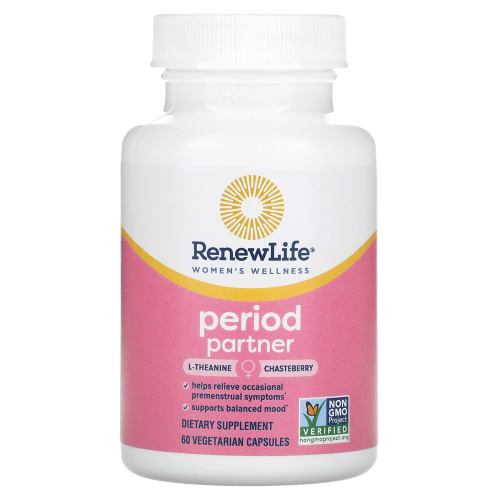 Renew Life, Women's Wellness, Period Partner, 60 Vegetarian Capsules фото 3